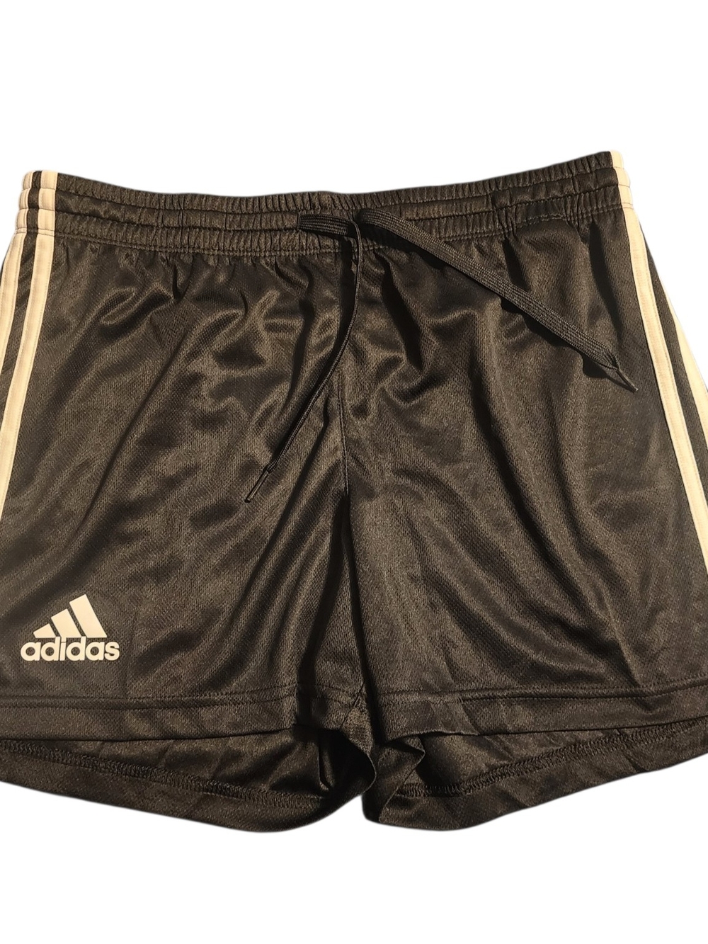 adidas Women's Black Athletic Shorts with White Side Stripes